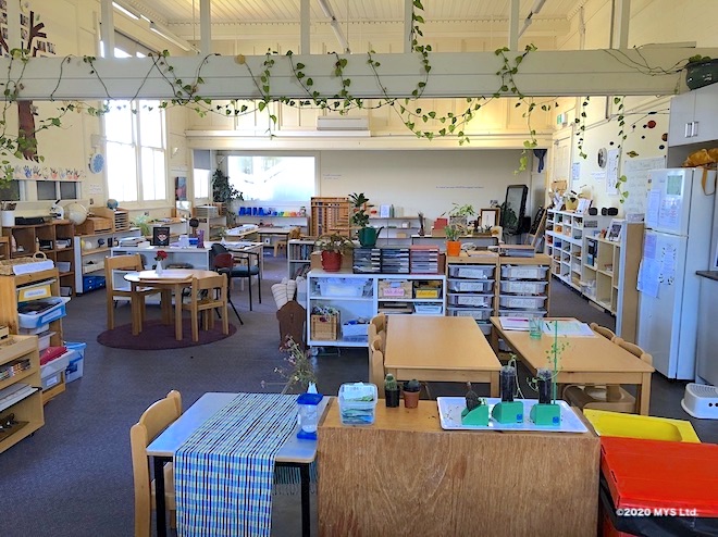 Inner Sydney Montessoriの教室の内観